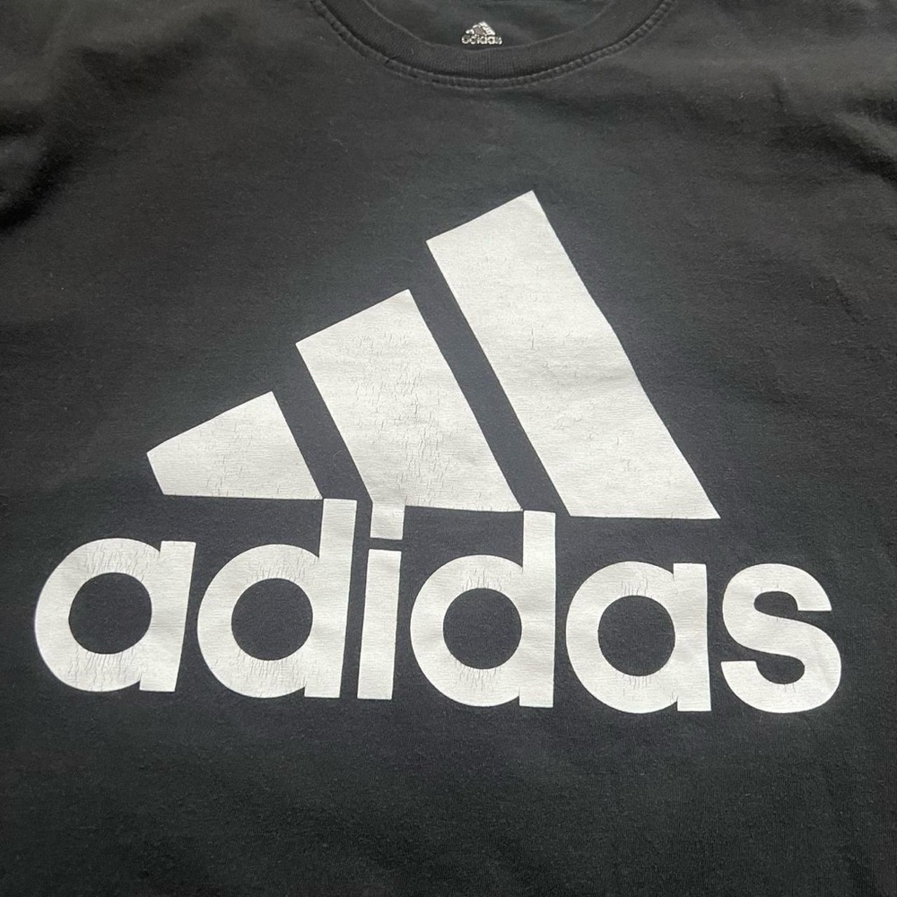 Adidas Men's Black and White Long Sleeve Tee - Picture 3 of 6